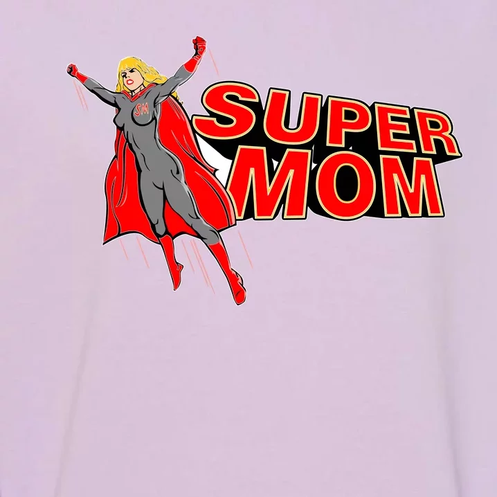 Super Mom Figure Garment-Dyed Sweatshirt