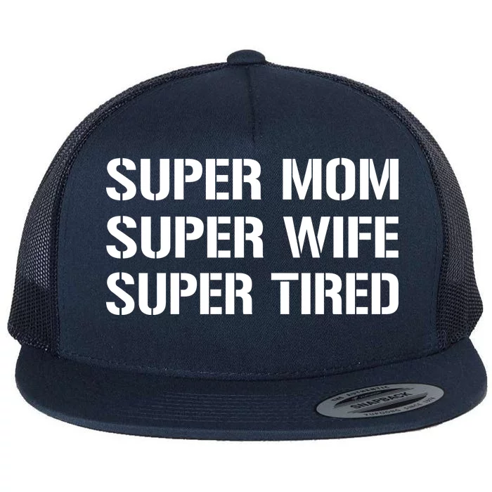 Super Mom Funny Gifts For Mothers Flat Bill Trucker Hat