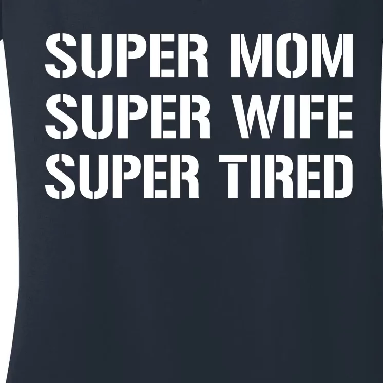 Super Mom Funny Gifts For Mothers Women's V-Neck T-Shirt