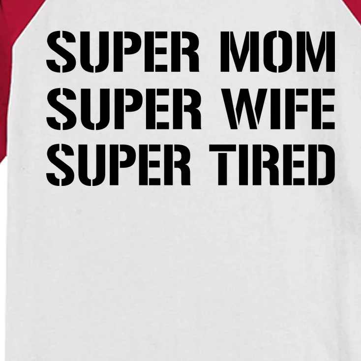 Super Mom Funny Gifts For Mothers Kids Colorblock Raglan Jersey