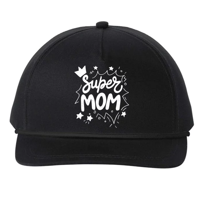 Super Mom Mothers Day Snapback Five-Panel Rope Hat