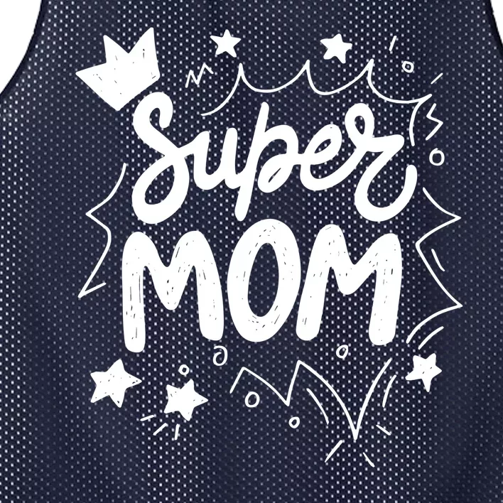 Super Mom Mothers Day Mesh Reversible Basketball Jersey Tank