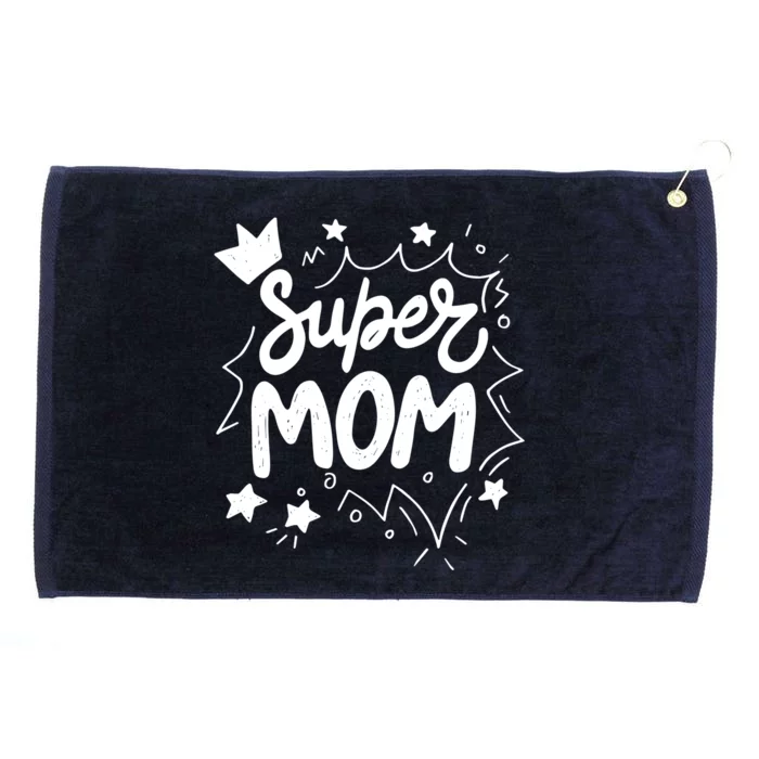 Super Mom Mothers Day Grommeted Golf Towel