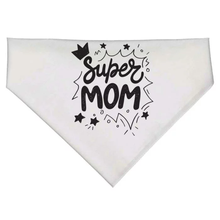 Super Mom Mothers Day USA-Made Doggie Bandana