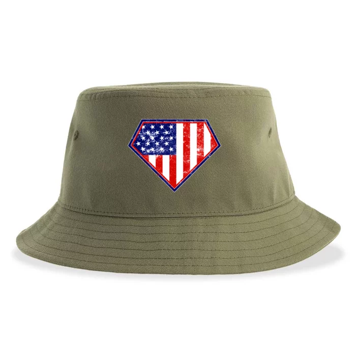 Super Patriot US Flag Sustainable Bucket Hat