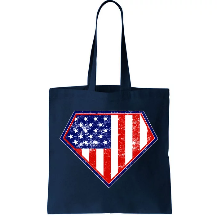 Super Patriot US Flag Tote Bag