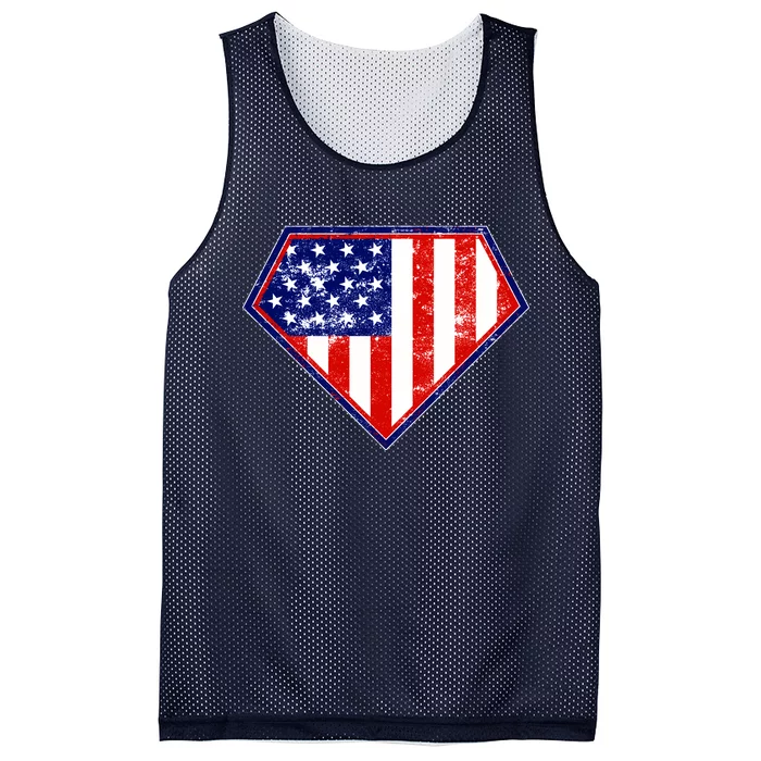 Super Patriot US Flag Mesh Reversible Basketball Jersey Tank