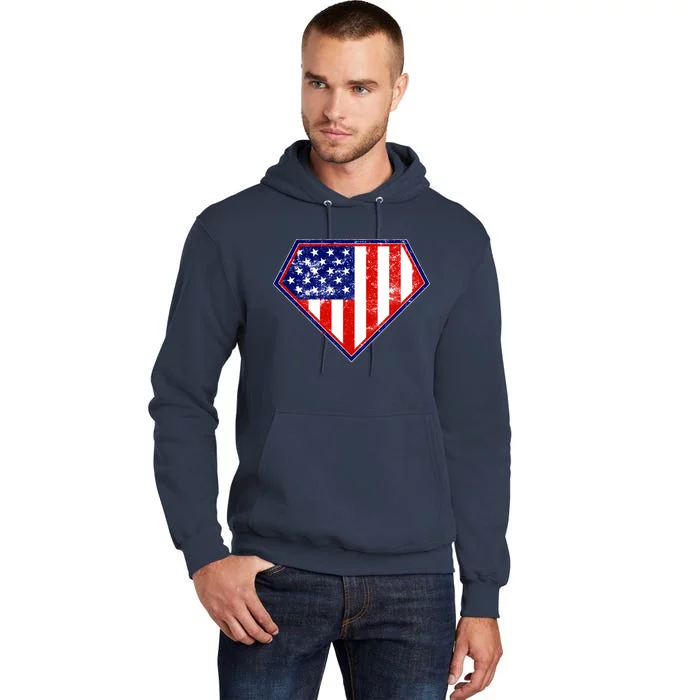 Super Patriot US Flag Tall Hoodie