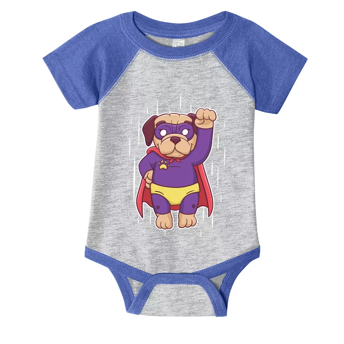 Super Pug Infant Baby Jersey Bodysuit