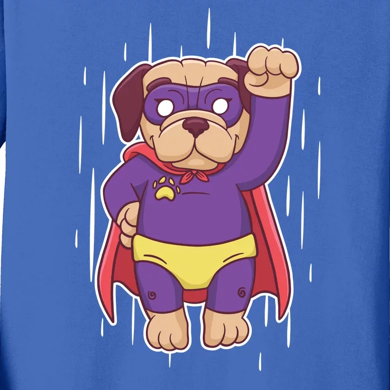 Super Pug Kids Long Sleeve Shirt