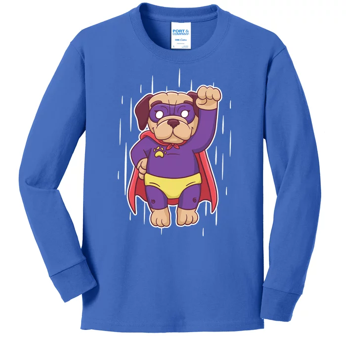 Super Pug Kids Long Sleeve Shirt