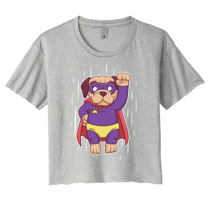 Super Pug Women's Crop Top Tee