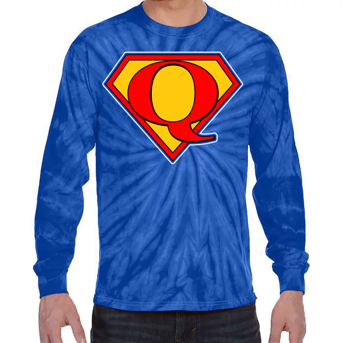 Super Qanon Logo Tie-Dye Long Sleeve Shirt