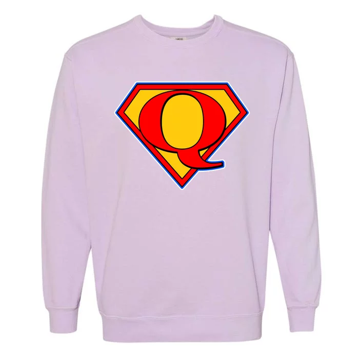 Super Qanon Logo Garment-Dyed Sweatshirt