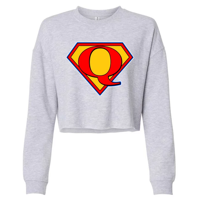 Super Qanon Logo Cropped Pullover Crew