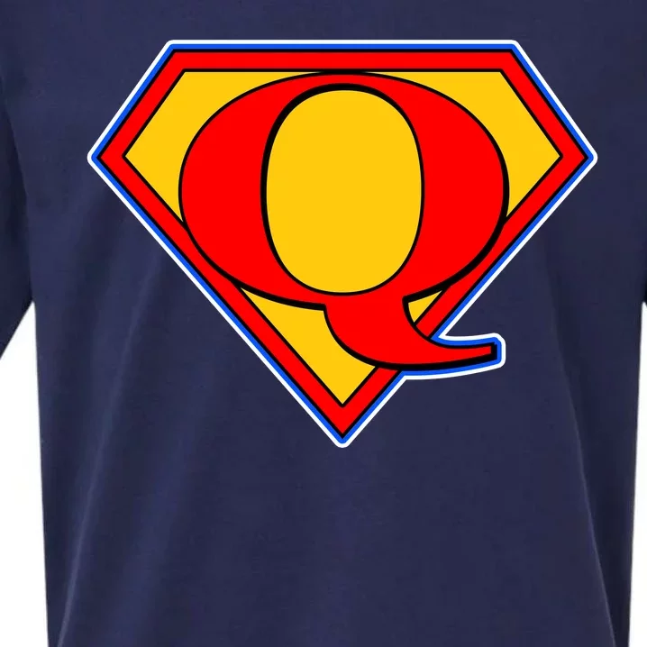 Super Qanon Logo Sueded Cloud Jersey T-Shirt