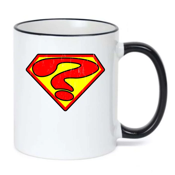 Super Question Retro Black Color Changing Mug