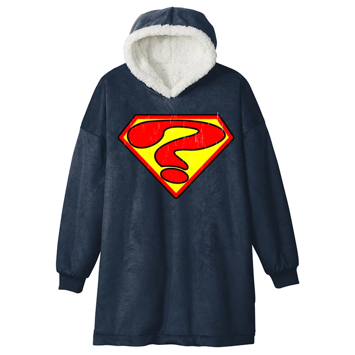 Super Question Retro Hooded Wearable Blanket