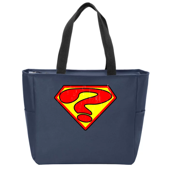 Super Question Retro Zip Tote Bag