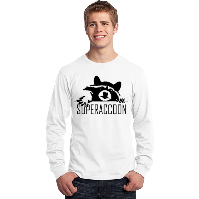 Super Raccoon Superraccon Trash Panda Long Sleeve Shirt