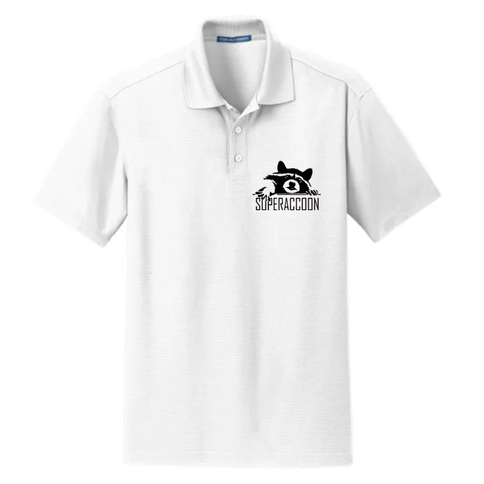 Super Raccoon Superraccon Trash Panda Dry Zone Grid Performance Polo