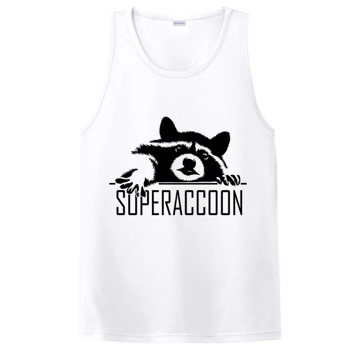 Super Raccoon Superraccon Trash Panda Performance Tank