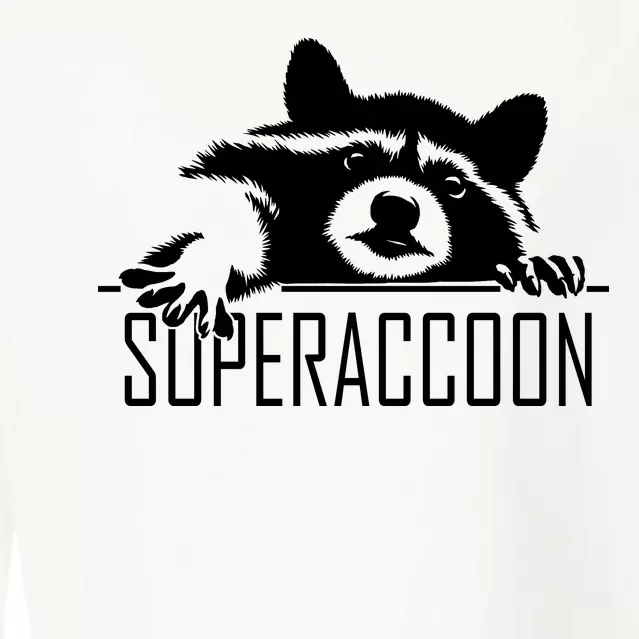 Super Raccoon Superraccon Trash Panda Cropped Pullover Crew