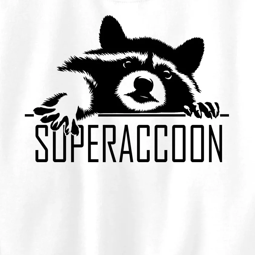 Super Raccoon Superraccon Trash Panda Kids Sweatshirt