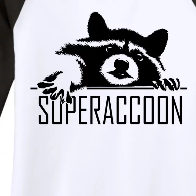 Super Raccoon Superraccon Trash Panda Women's Tri-Blend 3/4-Sleeve Raglan Shirt