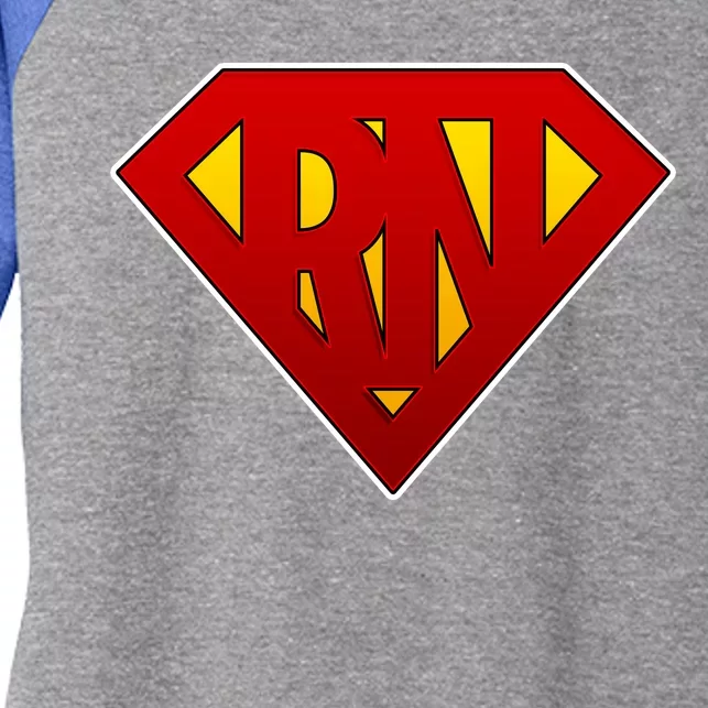 Super RN Registered Nurse Women's Tri-Blend 3/4-Sleeve Raglan Shirt