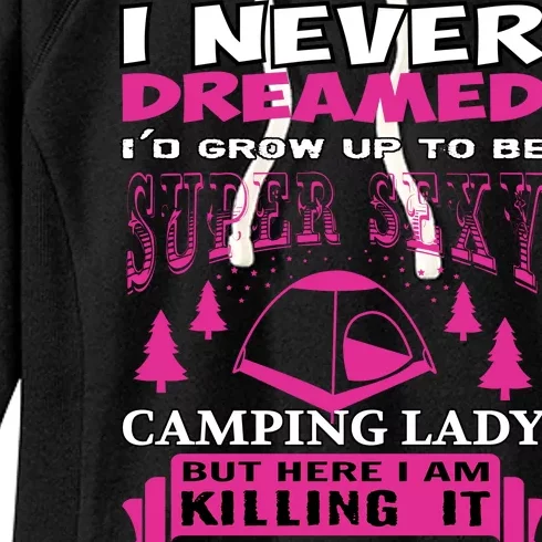 Super Sexy Camping Lady Women's Fleece Hoodie