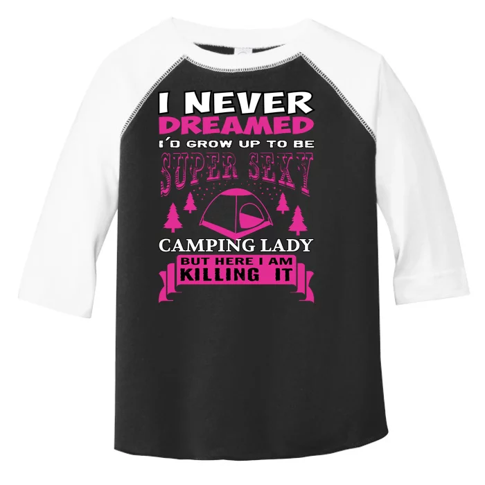 Super Sexy Camping Lady Toddler Fine Jersey T-Shirt