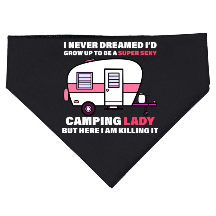 Super Sexy Camping Lady Killing It USA-Made Doggie Bandana