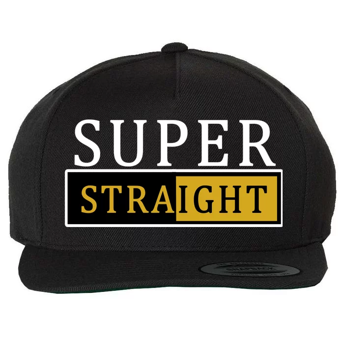 Super Straight Wool Snapback Cap