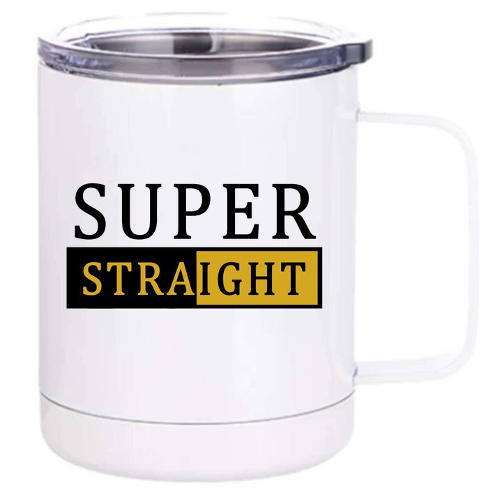 Super Straight Front & Back 12oz Stainless Steel Tumbler Cup