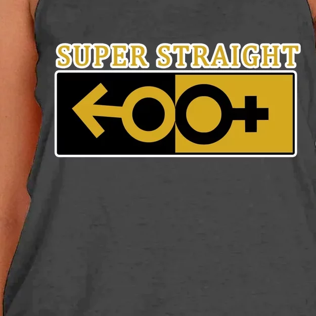 Super Straight Identity Women's Knotted Racerback Tank