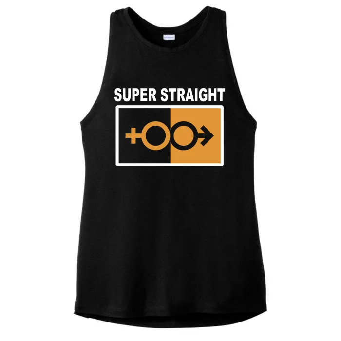 Super Straight Pride Bar Style Ladies Tri-Blend Wicking Tank