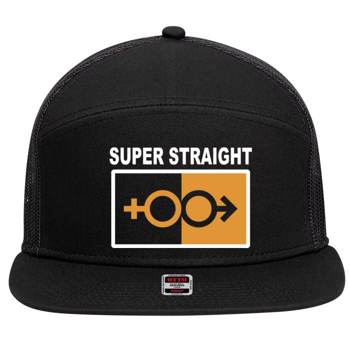 Super Straight Pride Bar Style 7 Panel Mesh Trucker Snapback Hat