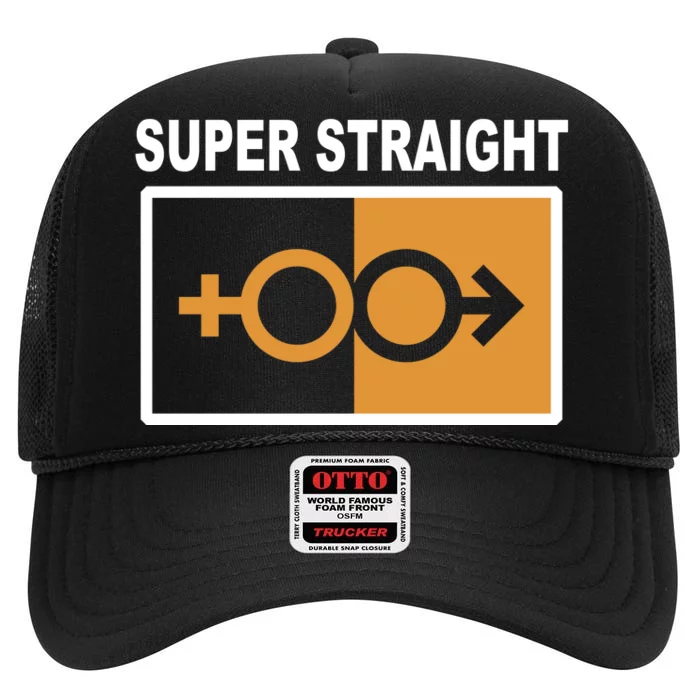 Super Straight Pride Bar Style High Crown Mesh Trucker Hat