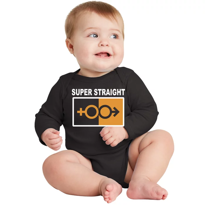 Super Straight Pride Bar Style Baby Long Sleeve Bodysuit