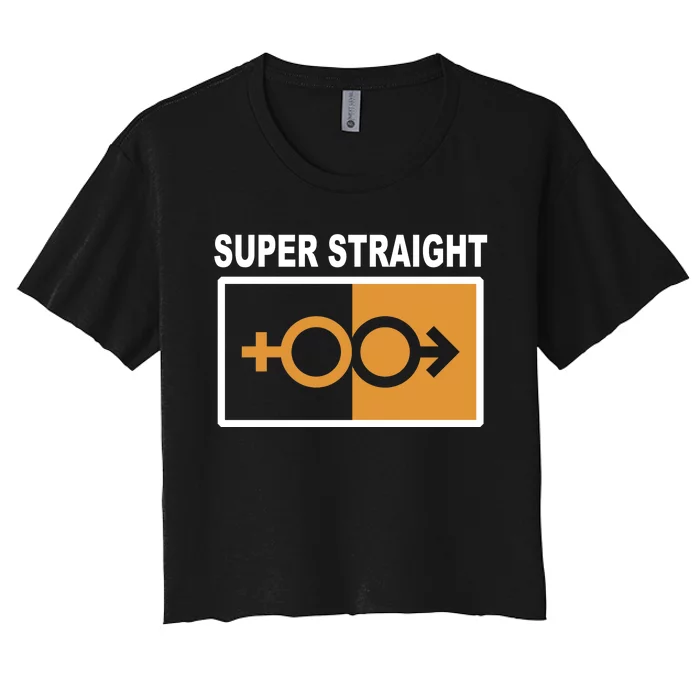 Super Straight Pride Bar Style Women's Crop Top Tee