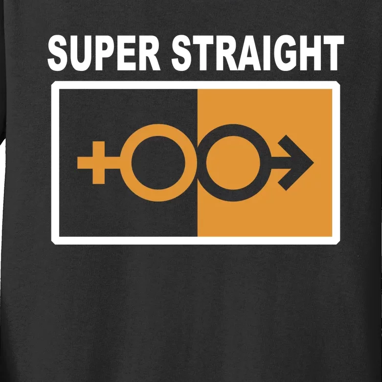 Super Straight Pride Bar Style Kids Long Sleeve Shirt