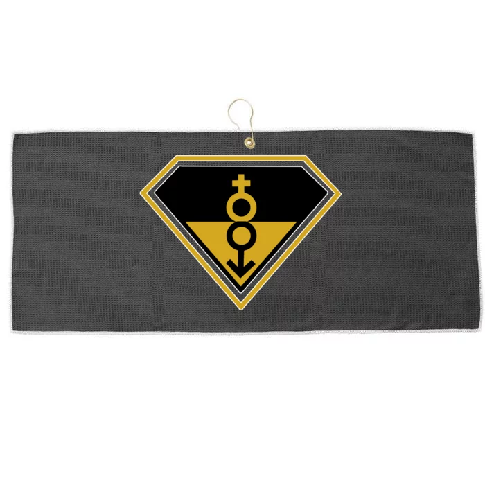 Super Straight Pride Superhero Large Microfiber Waffle Golf Towel