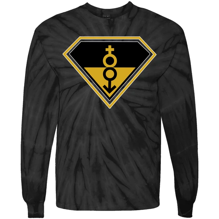 Super Straight Pride Superhero Tie-Dye Long Sleeve Shirt