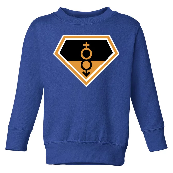 Super Straight Superhero Comic Logo Toddler Sweatshirt