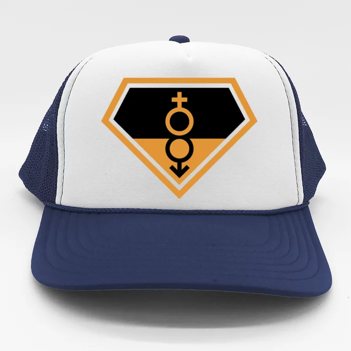 Super Straight Superhero Comic Logo Trucker Hat