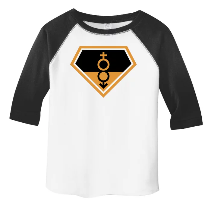 Super Straight Superhero Comic Logo Toddler Fine Jersey T-Shirt