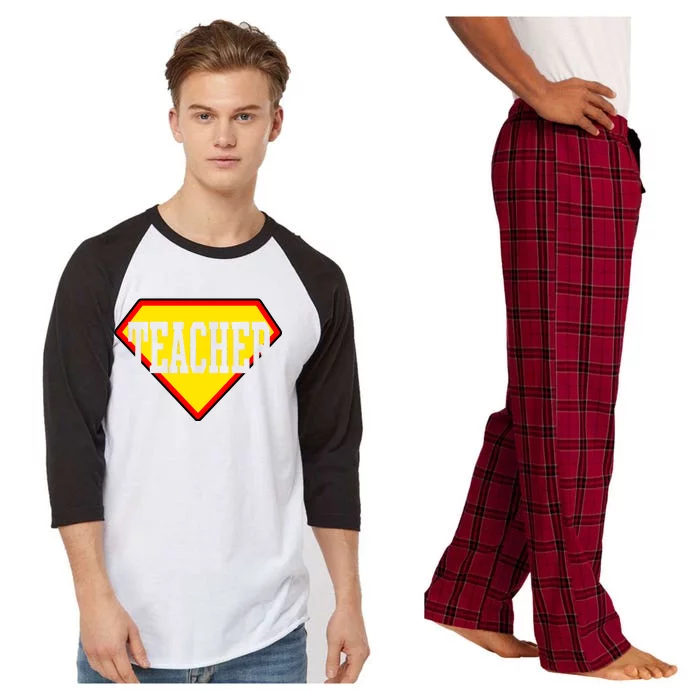 Super Teacher Hero Raglan Sleeve Pajama Set