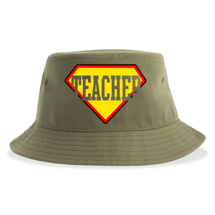 Super Teacher Hero Sustainable Bucket Hat