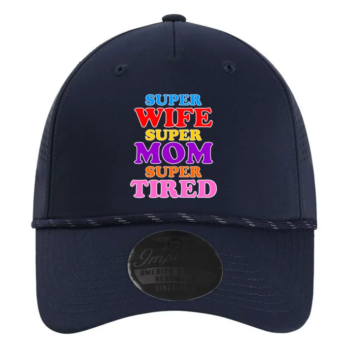 Super Wife Super Mom Super Tired Colorful Text Performance The Dyno Cap